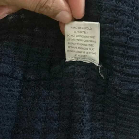 Medium Hippie Rose Navy Blue Knit Cardigan Sweater - Picture 9 of 11